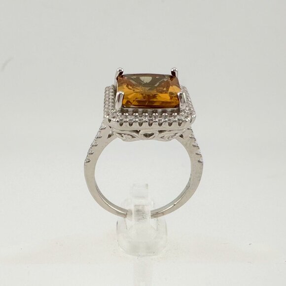 Elegant Emerald Cut Lab Created Sultanite Ring - Beautiful Detailing!  Size 6 - Picture 5 of 16